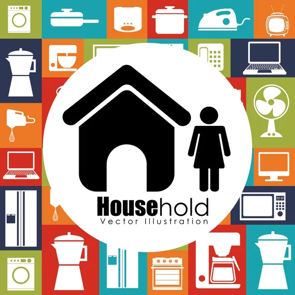 House hold design — Stock Vector