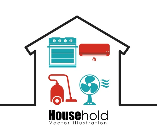 House hold design — Stock Vector