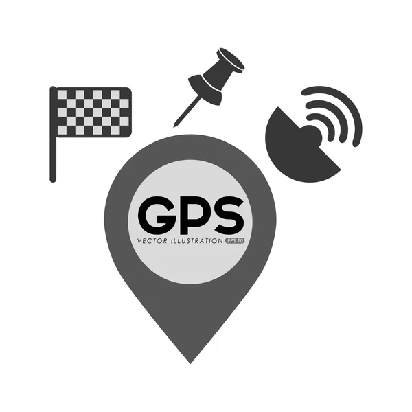 Conception de service GPS — Image vectorielle