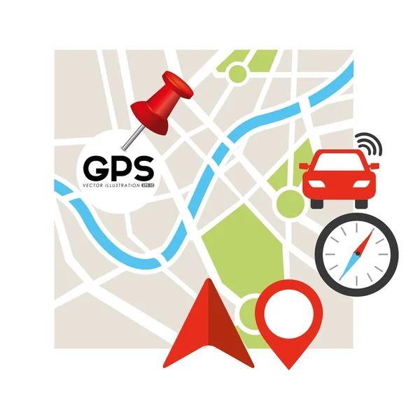 GPS tjänstedesign — Stock vektor