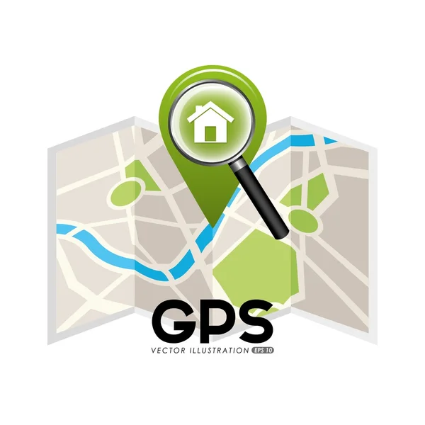 Conception de service GPS — Image vectorielle