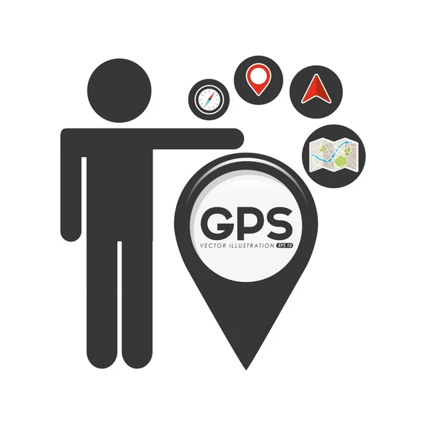 GPS hizmet tasarımı — Stok Vektör