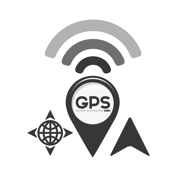 Diseño de servicio Gps — Vector de stock
