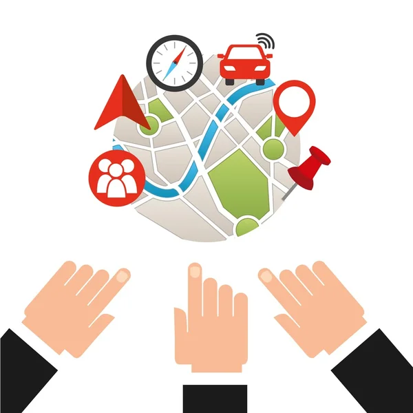 Gps service design — Stock Vector