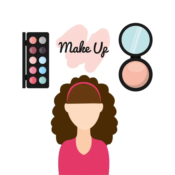 Mode ontwerp make-up — Stockvector