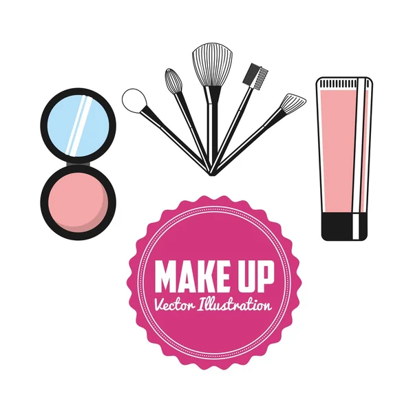 Fashion make up design - Stok Vektor