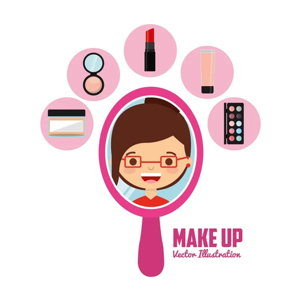 Mode ontwerp make-up — Stockvector