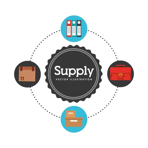 Logística de design de suprimentos —  Vetores de Stock