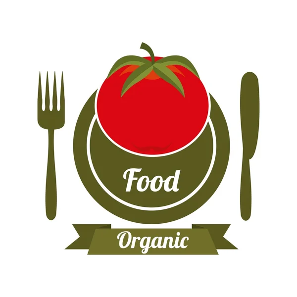 Sağlık ve organik gıda tasarım — Stok Vektör