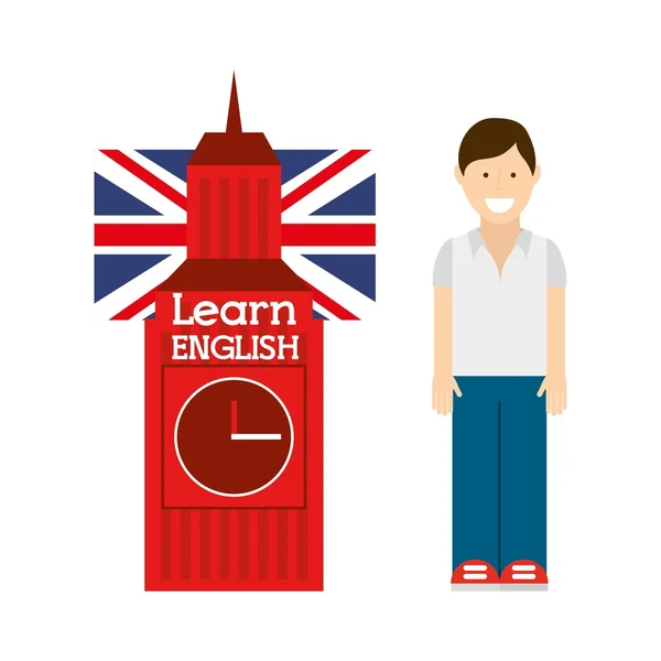 Imparare il design inglese — Vettoriale Stock