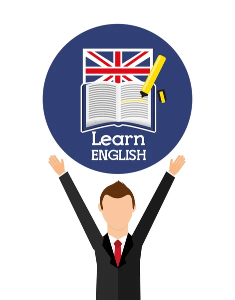 Learn english design — Stock Vector