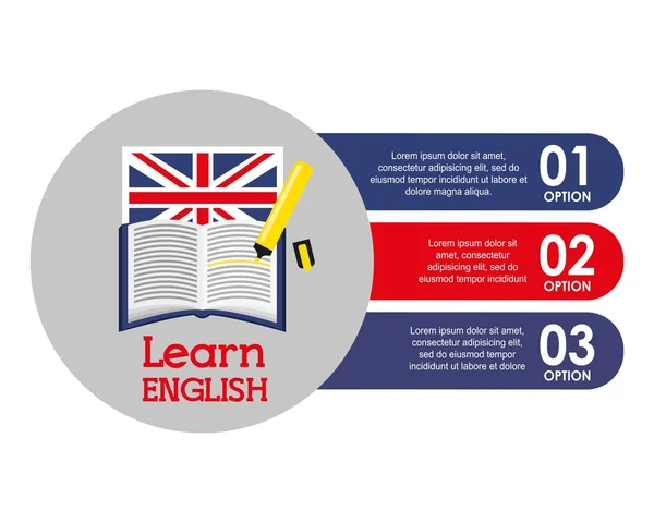 Apprendre le design anglais — Image vectorielle