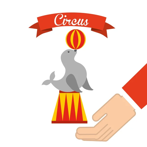 Circus entertainment ontwerp — Stockvector