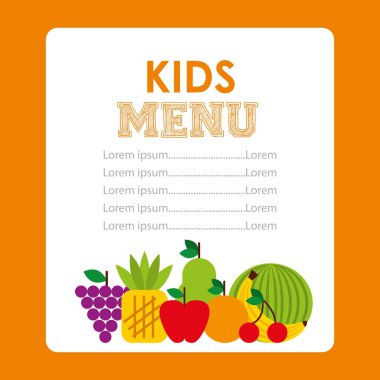 Kids menü tasarımı