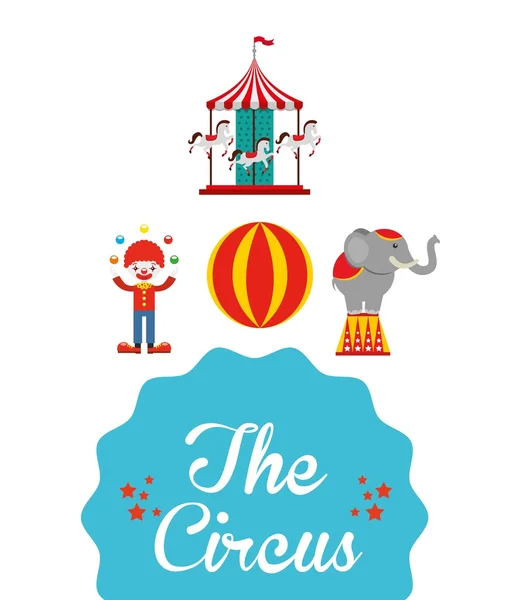 Desain sirkus hiburan - Stok Vektor