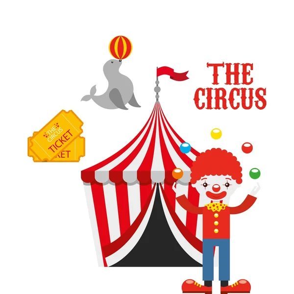 Diseño de entretenimiento de circo — Archivo Imágenes Vectoriales
