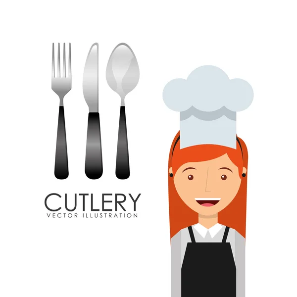 Concepto de cocina diseño — Vector de stock