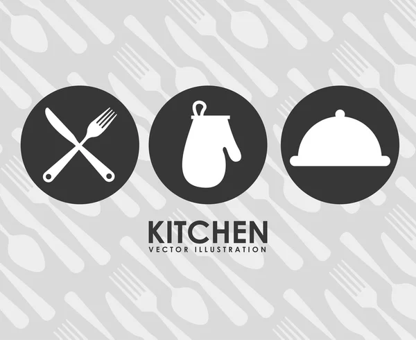 Concepto de cocina diseño — Vector de stock