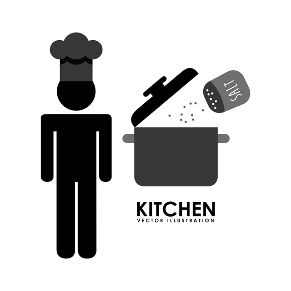 Projeto conceito de cozinha — Vetor de Stock