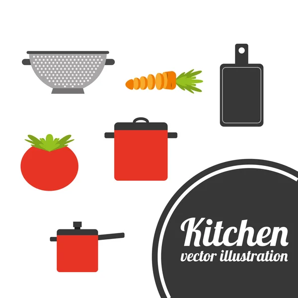 Kitchen concept  design — Stock Vector