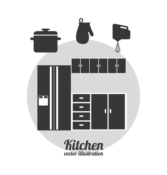 Kitchen concept  design — Stock Vector