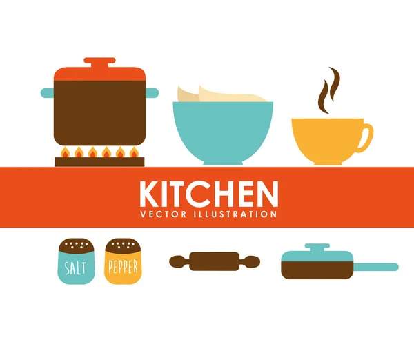 Küchenkonzeption — Stockvektor