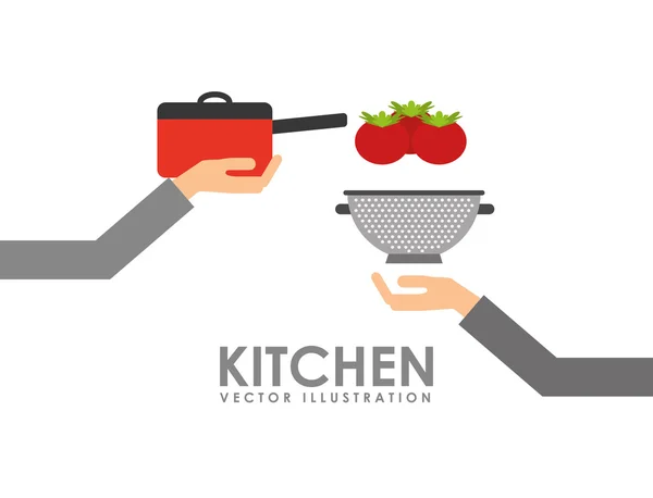 Projeto conceito de cozinha — Vetor de Stock