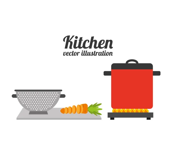 Kitchen concept  design — Stock Vector