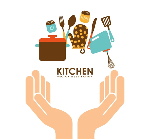 厨房概念设计 — 图库矢量图片