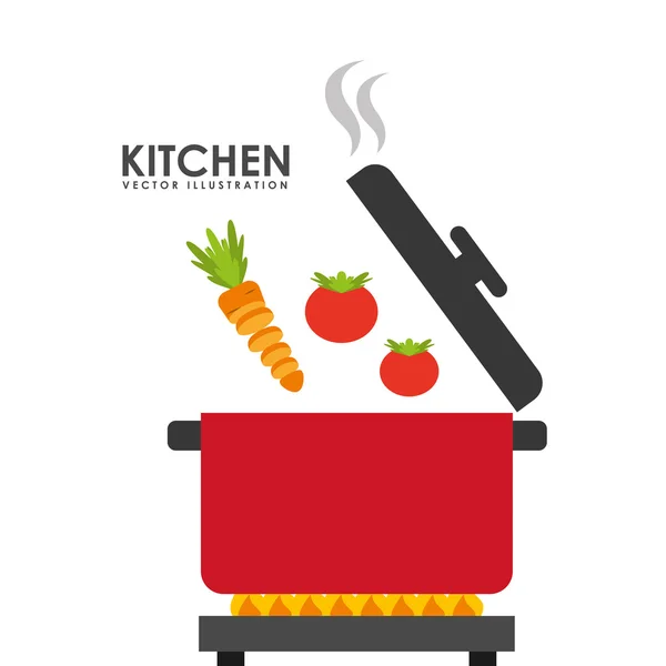Küchenkonzeption — Stockvektor
