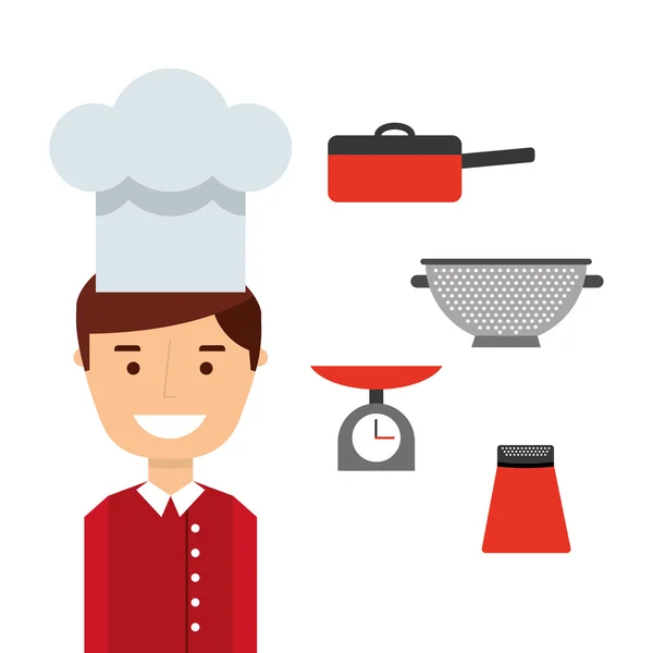 Concepto de cocina diseño — Vector de stock