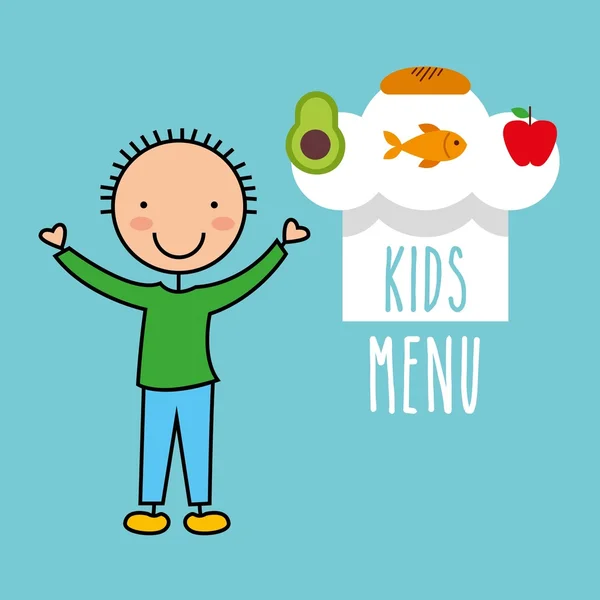 Kids menu design — Stock Vector