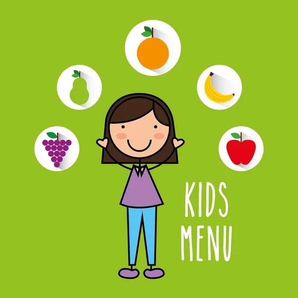 Kinderen menu ontwerp — Stockvector