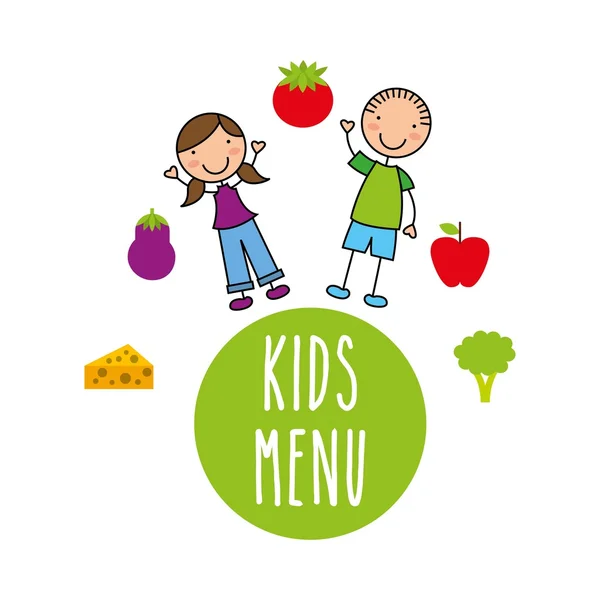 Kinderen menu ontwerp — Stockvector