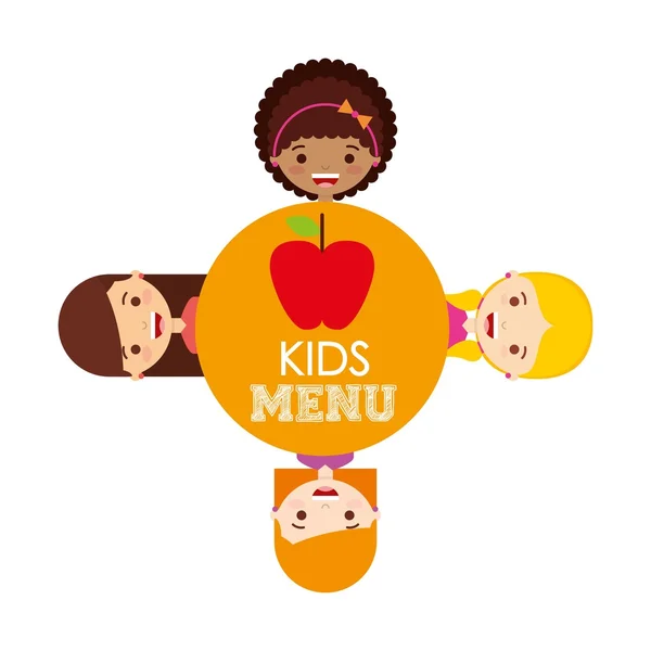 Menu enfants design — Image vectorielle