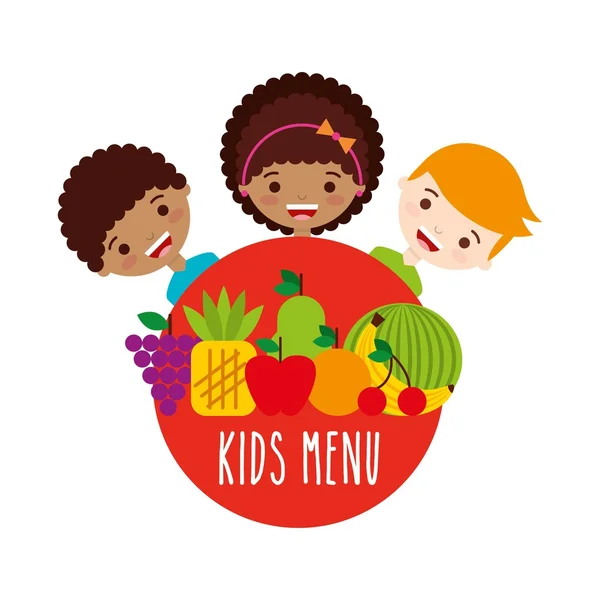 Kids menu design — Stock Vector