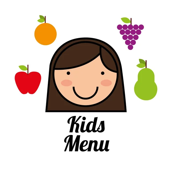 Kids menü tasarımı — Stok Vektör