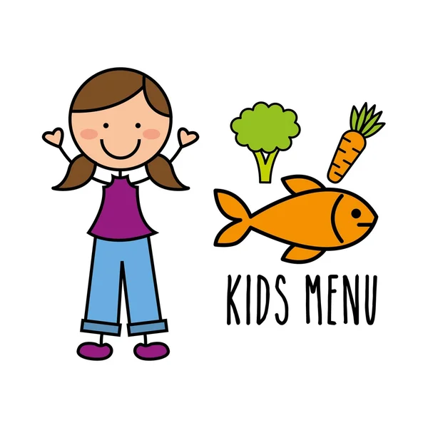 Menu enfants design — Image vectorielle