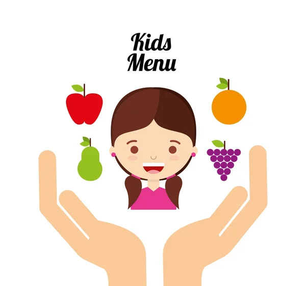 Kids menu design — Stock Vector