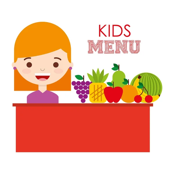 Wygląd menu dla dzieci — Wektor stockowy