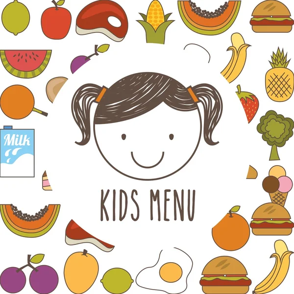 Kinderen menu ontwerp — Stockvector