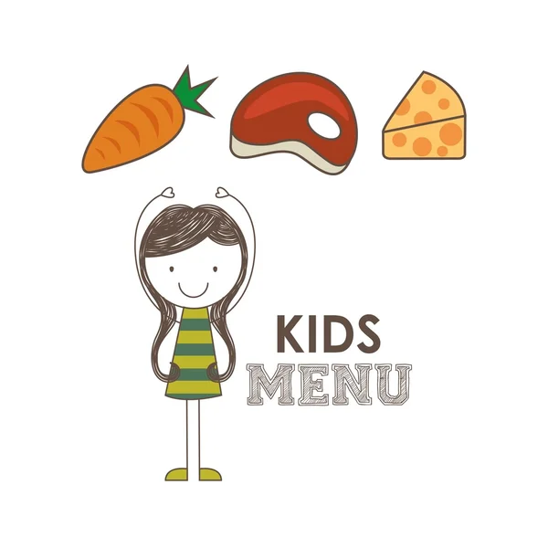 Kids menu design — Stock Vector