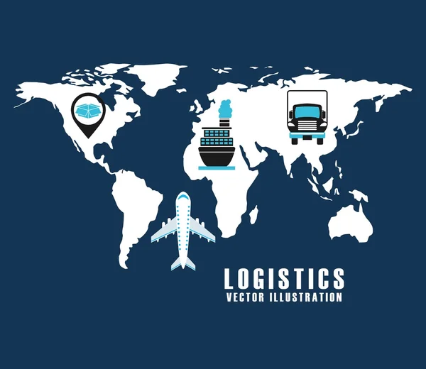 Logistikdienstleistungsdesign — Stockvektor