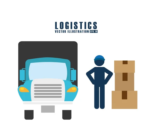 Logistieke dienst ontwerp — Stockvector