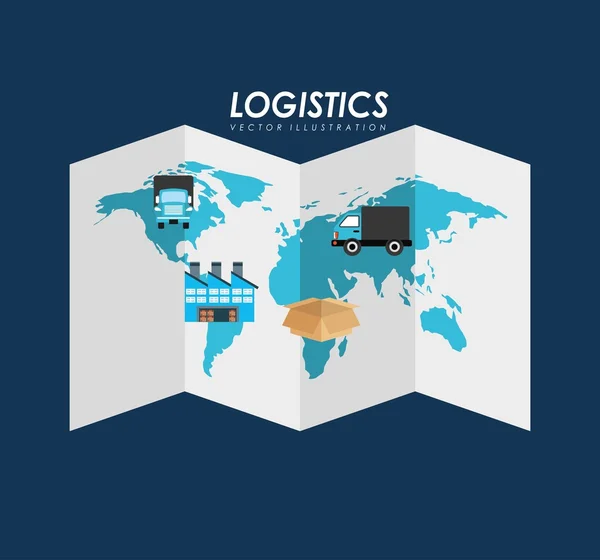 Diseño del servicio logístico — Vector de stock