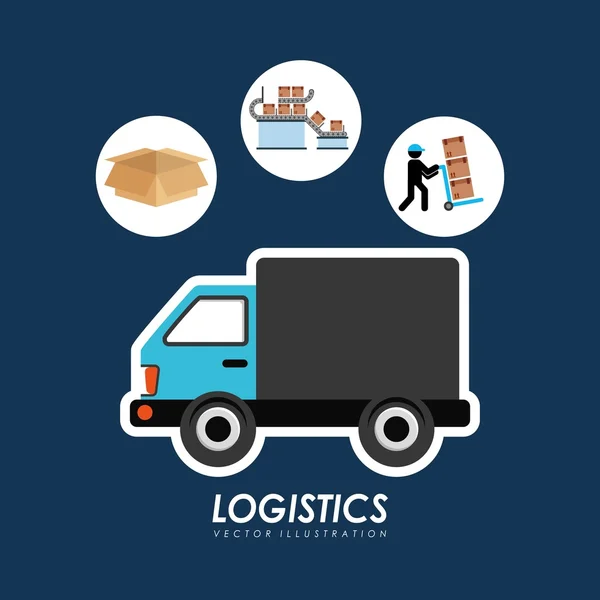 Conception de services logistiques — Image vectorielle