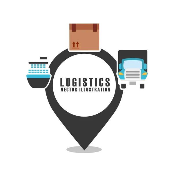 Návrh logistických služeb — Stockový vektor