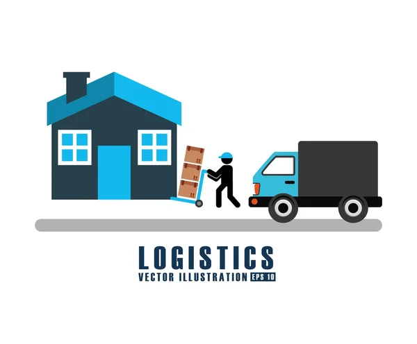 Logistikdienstleistungsdesign — Stockvektor