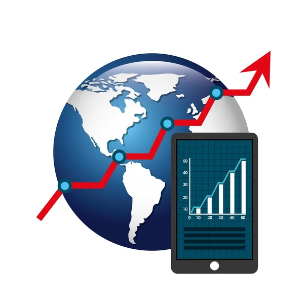 Progettazione dell'economia globale — Vettoriale Stock