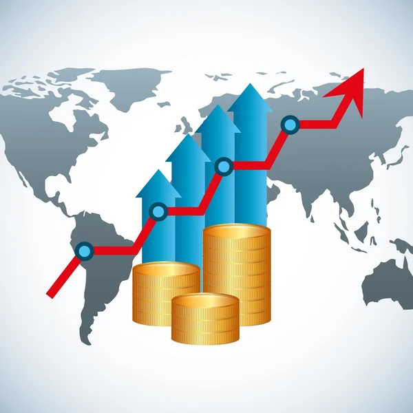 Concepção da economia global — Vetor de Stock